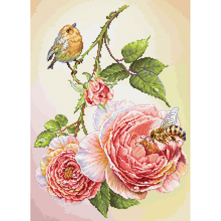 Kryželių siuvinėjimo rinkinys. „Pusryčiai“ 25x35 cm SB7053