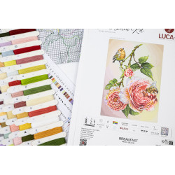 Kryželių siuvinėjimo rinkinys. „Pusryčiai“ 25x35 cm SB7053