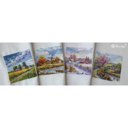 Kryželių siuvinėjimo rinkinys "Ruduo" 11,5x11,5 SK278A