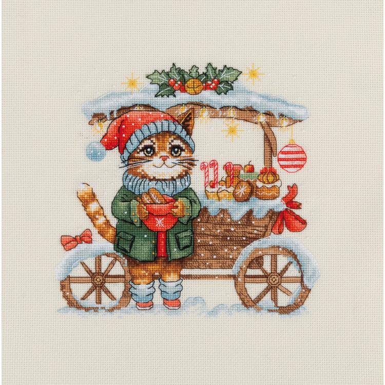 Cross stitch kit "Candy crat" 19.5 x 19 cm KL8-578