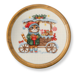 Cross stitch kit "Candy crat" 19.5 x 19 cm KL8-578