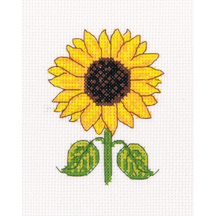 Cross stitch kit "Sunflower" 10 x 12 cm KL12-064