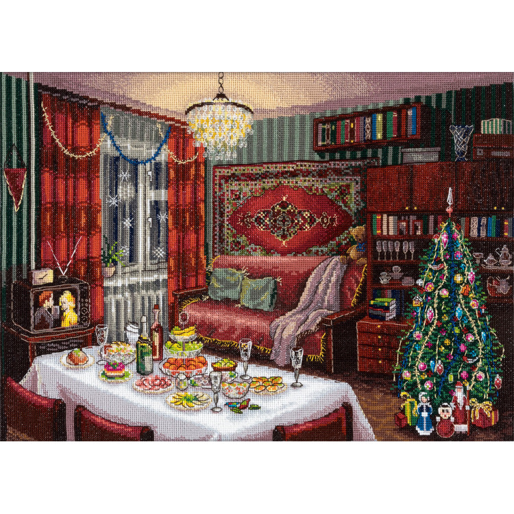 Cross stitch kit "New year's nostalgy" 40 x 27.5 cm PGM-7480