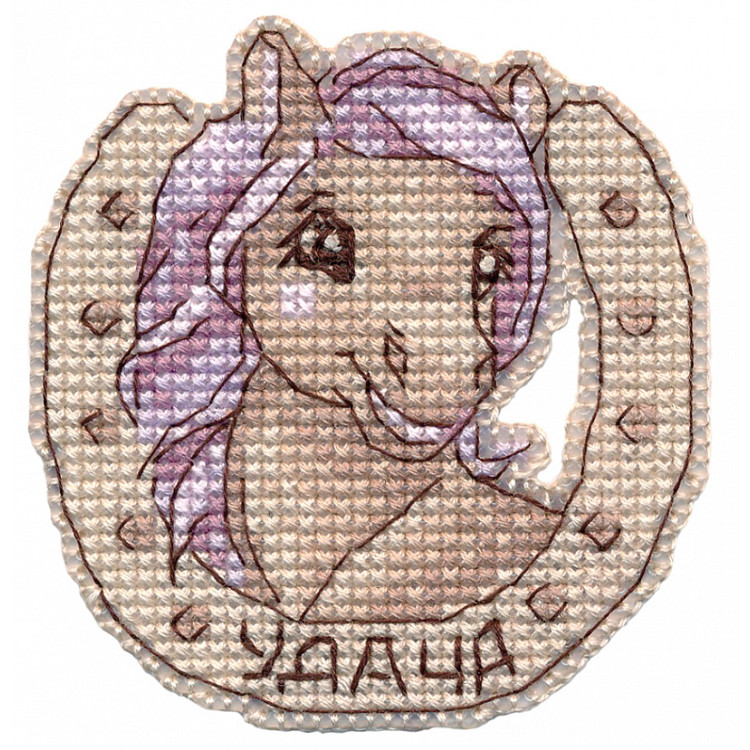 Kreuzstich-Set "Magnet. Glück" 7×7,2 cm S1687