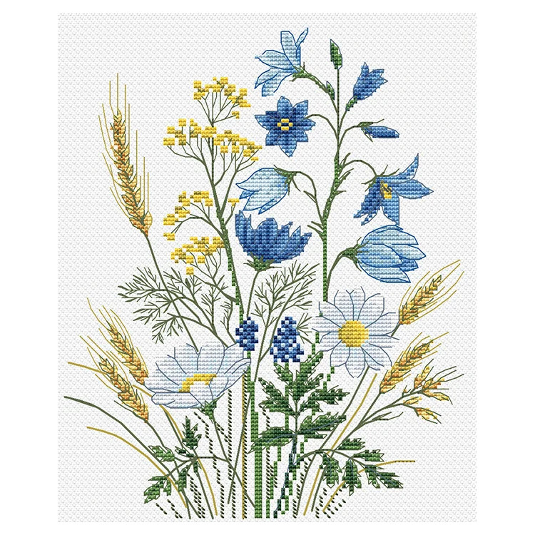 Набор для вышивания крестом "Колокольчики" 17 х 21,5 cm SANK-72