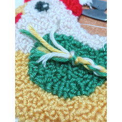 Punch-Needle Teppich-Set "Huhn" 13,5×12,5 cm SVK-006