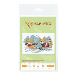 Kreuzstich-Set "Wir sind pünktlich" 12x20 cm SM-775