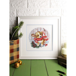 Kreuzstich-Set "Ein Spaziergang im Wald" 19x18 cm SNV-886