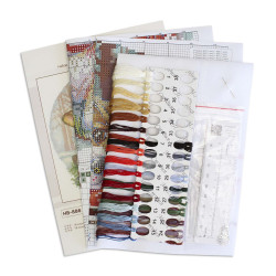 Kreuzstich-Set "Ein Spaziergang im Wald" 19x18 cm SNV-886