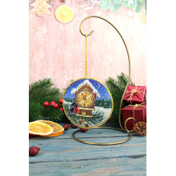 Набор для вышивания крестиком "Лесные часы. Pinkeep" 9x9 см SNV-905