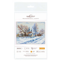 Kryželių siuvinėjimo rinkinys "Kaimo šventykla" 22x27 cm SNV-914