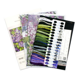 Cross stitch kit "Fragrant lilac" 18x27 cm SNV-951
