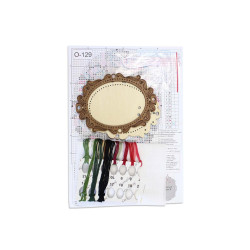 Вышивка крестом на деревянной основе "Миниатюра. Брусничный лес" 14x10см SO-129