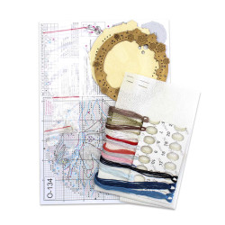 Вышивка крестом на деревянной основе "Миниатюра. На речном льду" 11x12 см SO-134