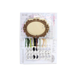 Вышивка крестом на деревянной основе "Миниатюра. Черничный лес" 14x10 см SO-143