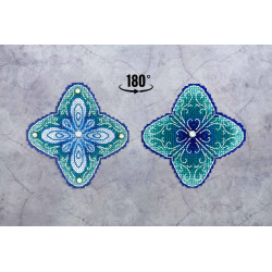 Набор для вышивания крестиком "Морозный цветок" 9x9 см SR-1101