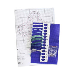 Набор для вышивания крестиком "Морозный цветок" 9x9 см SR-1101