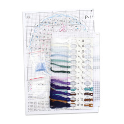 Kreuzstich-Set "Ruhiger Abend" 9x9 cm SR-1102