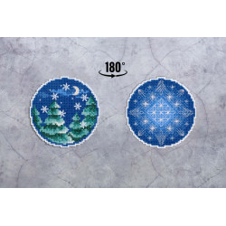 Kreuzstich-Set "Weihnachtskugel mit Mustern" 9x9 cm SR-1124