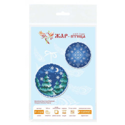 Kreuzstich-Set "Weihnachtskugel mit Mustern" 9x9 cm SR-1124