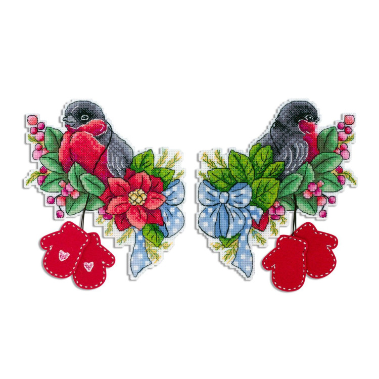 Набор для вышивания крестиком "Снегирь" 14x13 см SR-1131