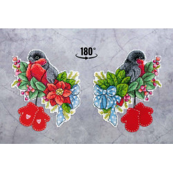 Набор для вышивания крестиком "Снегирь" 14x13 см SR-1131