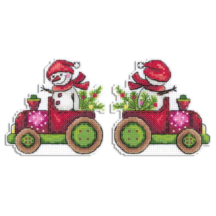 Kreuzstich-Set "Schneebote" 9x9 cm SR-1133