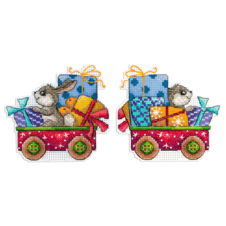 Cross stitch kit "Hurrying to the Celebration" 10x10 cm SR-1137