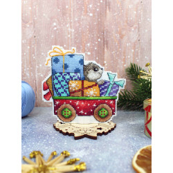 Cross stitch kit "Hurrying to the Celebration" 10x10 cm SR-1137