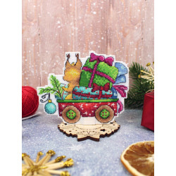 Kreuzstich-Set „Freches Eichhörnchen“ 9x12 cm SR-1138