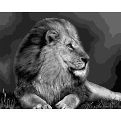 Painting by numbers kit. F009 King of beasts 40*50