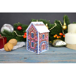 Kreuzstich-Set "3D-Spielzeug. Ein Haus mit Mustern" 11x6x6 cm SR-1169