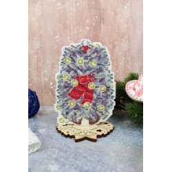 Cross stitch kit "New Year's hedgehog" 12x8 cm SR-1173