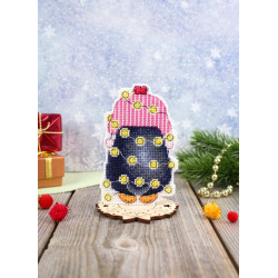 Kreuzstich-Set "Neujahrspinguin" 11x7 cm SR-1174
