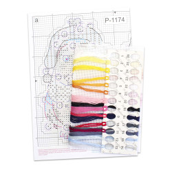 Kreuzstich-Set "Neujahrspinguin" 11x7 cm SR-1174