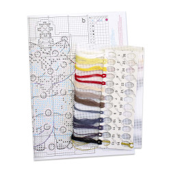 Набор для вышивания крестиком «Новогодний енот» 12x7 см SR-1175