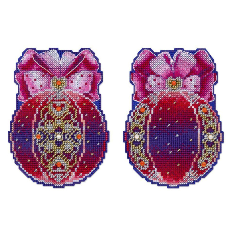 Kreuzstichset "Weihnachtsbaumkugel. Magie des Herzens" 12x9 cm SR-1310