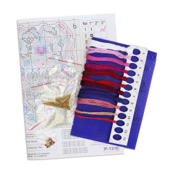 Kreuzstichset "Weihnachtsbaumkugel. Magie des Herzens" 12x9 cm SR-1310