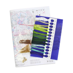 Kreuzstich-Set "Weihnachtsbaumkugel. Waldmagie" 12x9 cm SR-1312