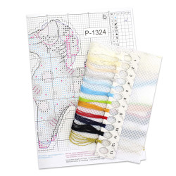 Kreuzstich-Set "Buntes Pferd" 12x8 cm SR-1324