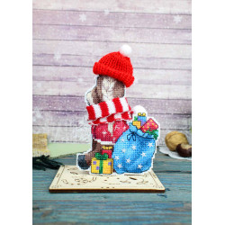 Набор для вышивания крестиком "Лошадь в шапке" 13x9 см SR-1327