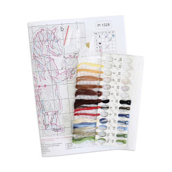 Kreuzstich-Set "Pferd im Mantel" 13x8 cm SR-1328