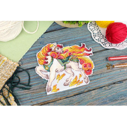 Kreuzstich-Set "Feuriges Pferd" 12x15 cm SR-1329