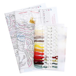 Kreuzstich-Set "Feuriges Pferd" 12x15 cm SR-1329