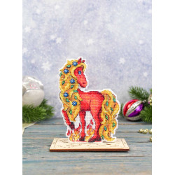 Cross stitch kit "Fire Horse" 13x9 cm SR-1330