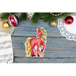 Cross stitch kit "Fire Horse" 13x9 cm SR-1330