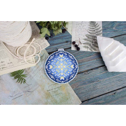 Набор для вышивания "Новогодний шар. Крылатый почтальон" 11x10 см SR-962