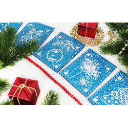 Cross stitch kit "Garland "Lace Miracle" (7 flags)" 11x8 cm ST-1001