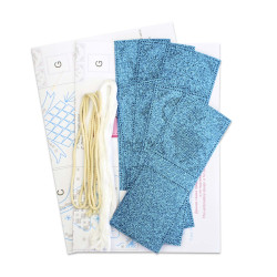 Cross stitch kit "Garland "Lace Miracle" (7 flags)" 11x8 cm ST-1001