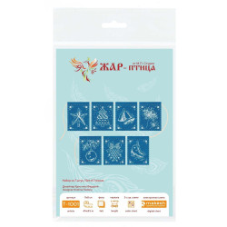 Cross stitch kit "Garland "Lace Miracle" (7 flags)" 11x8 cm ST-1001